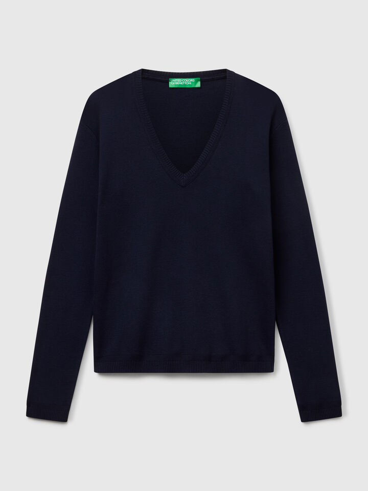 V NECK SWEATER L/S Women image number 4